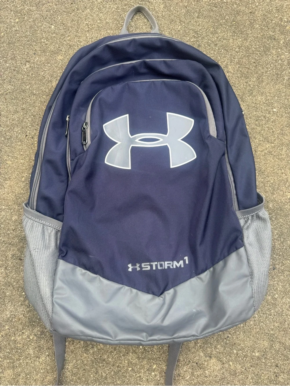 Under Armour Navy and Gray Storm1 Backpack